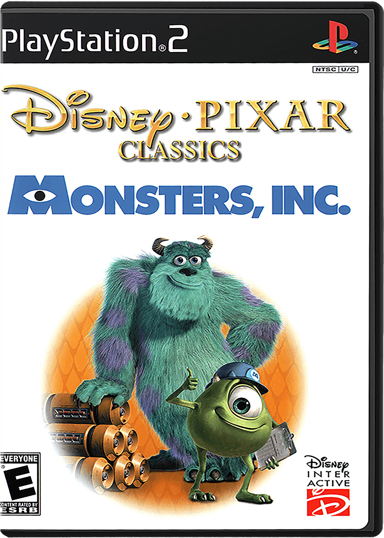 Monsters Inc box art for Playstation 2